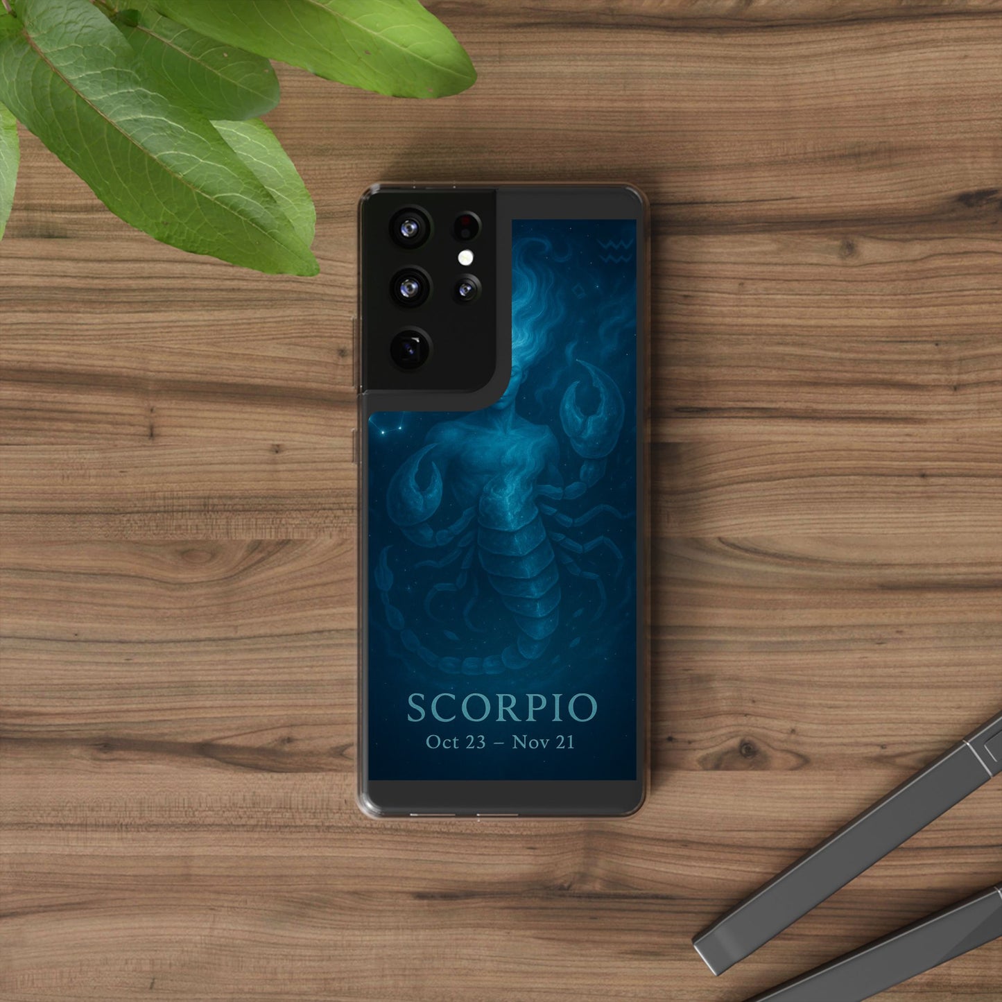 Scorpio Zodiac Clear Phone Case — Oct 23–Nov 21 Astrological Design