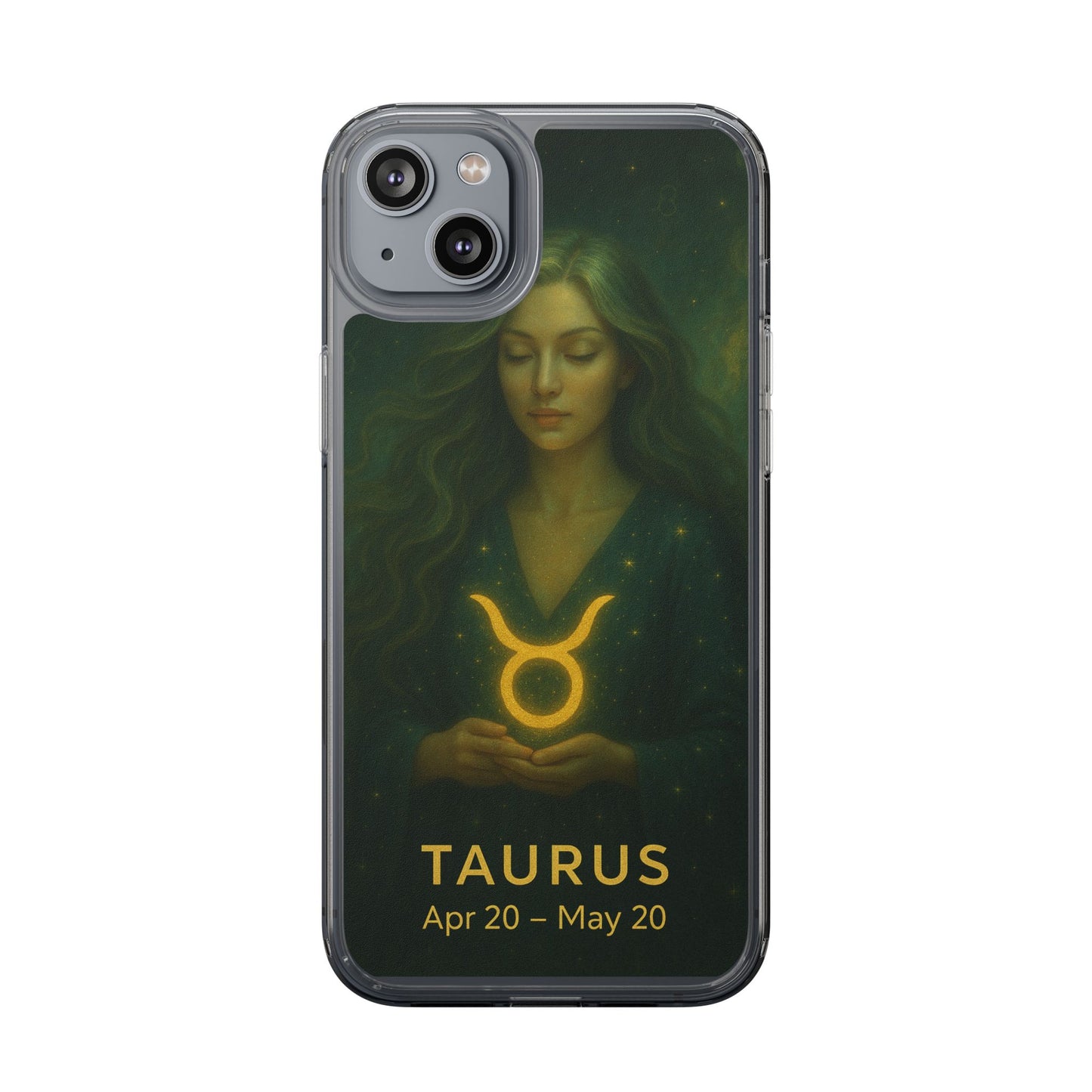 Taurus Clear Phone Case — Zodiac Astrology Design (Apr 20–May 20)