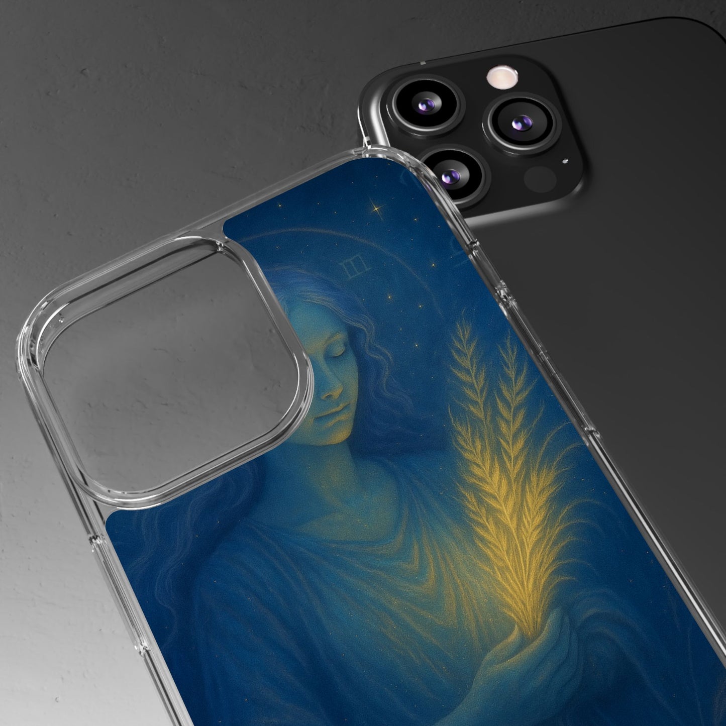 Virgo Zodiac Clear Phone Case — August 23–September 22 Celestial Design