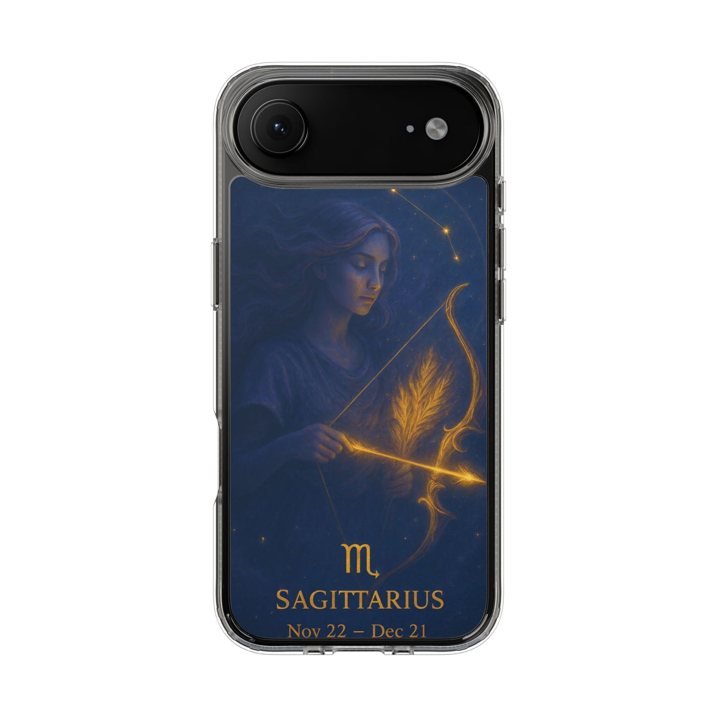 Sagittarius Zodiac Clear Phone Case — Nov 22–Dec 21 Constellation Design