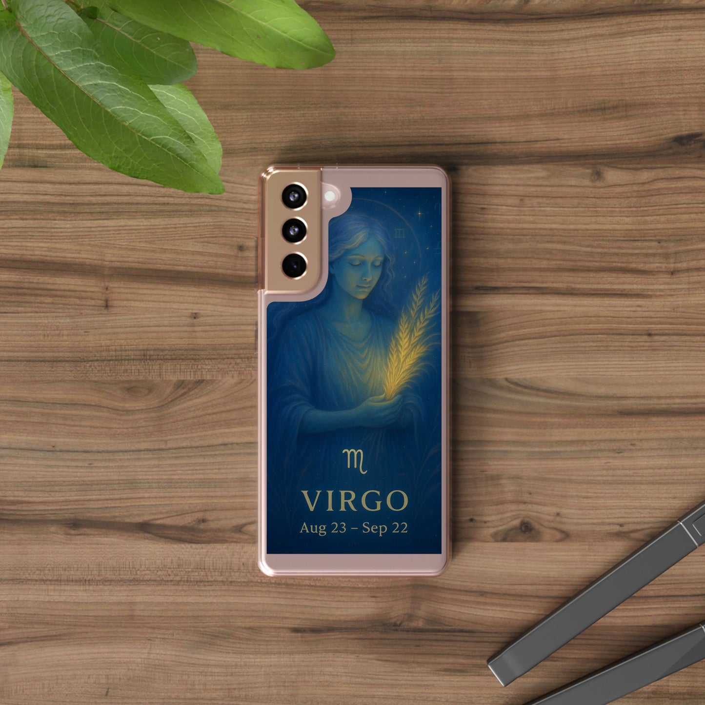 Virgo Zodiac Clear Phone Case — August 23–September 22 Celestial Design