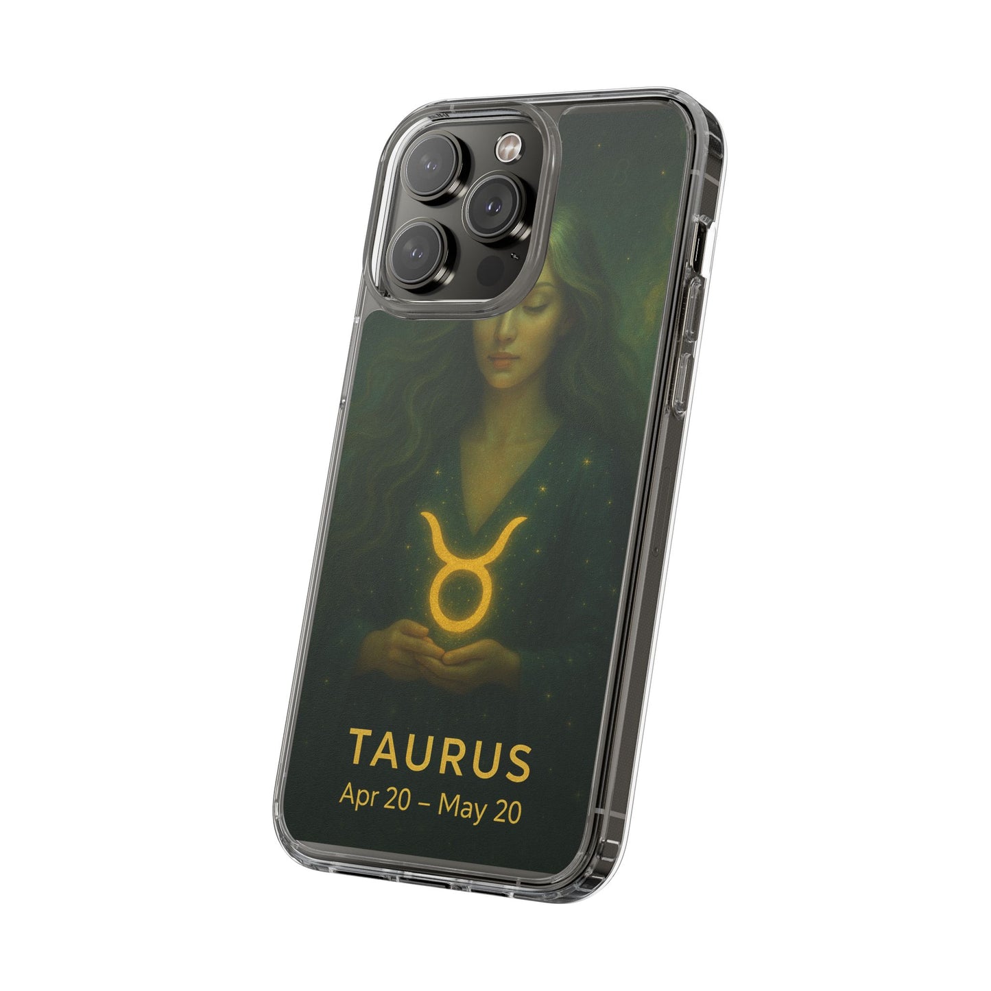 Taurus Clear Phone Case — Zodiac Astrology Design (Apr 20–May 20)