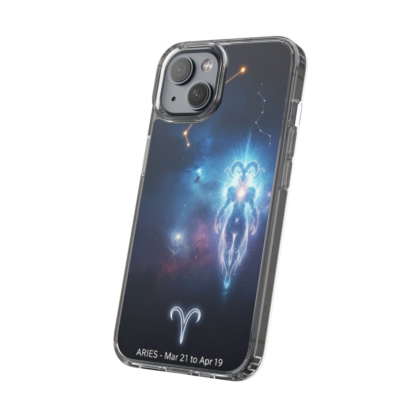 Aries Astrology Clear Phone Case — Impact‑Resistant Zodiac Design