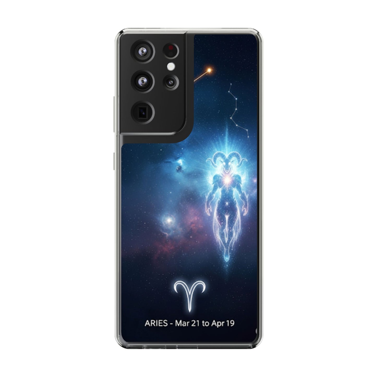 Aries Astrology Clear Phone Case — Impact‑Resistant Zodiac Design