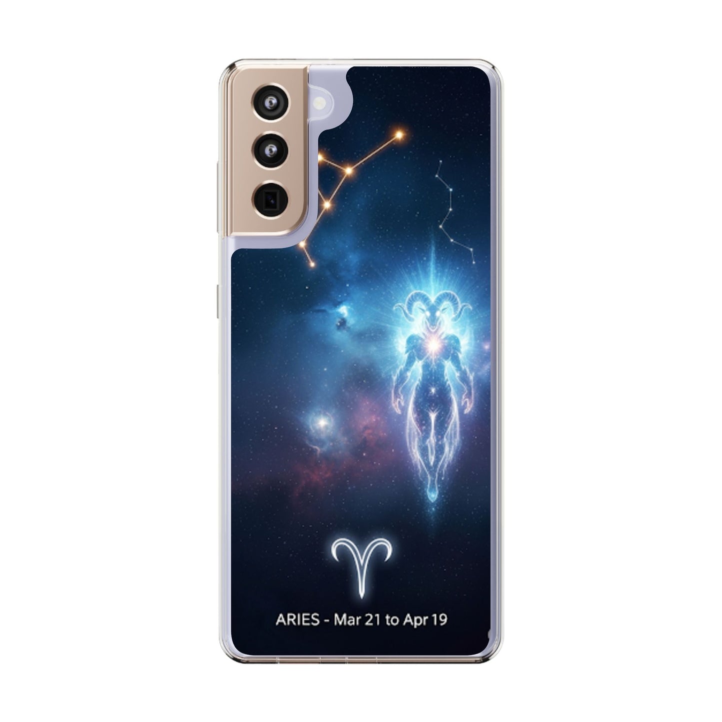 Aries Astrology Clear Phone Case — Impact‑Resistant Zodiac Design
