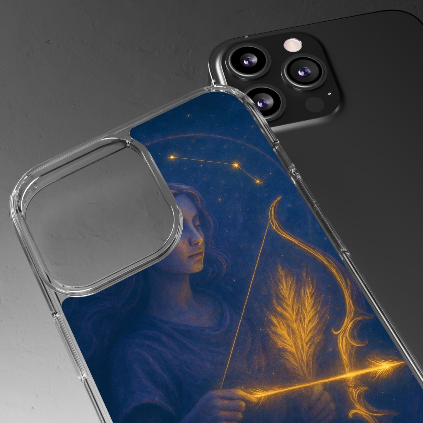 Sagittarius Zodiac Clear Phone Case — Nov 22–Dec 21 Constellation Design
