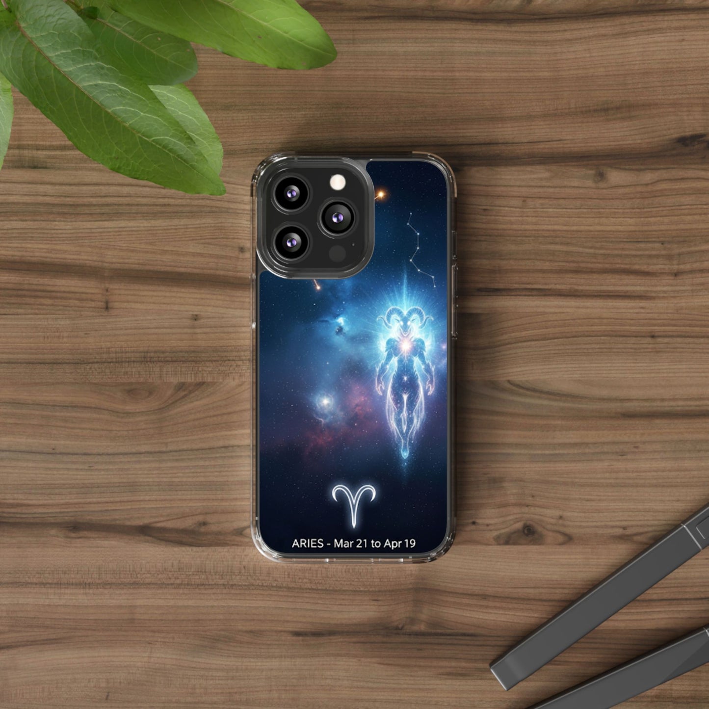 Aries Astrology Clear Phone Case — Impact‑Resistant Zodiac Design