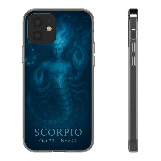 Scorpio Zodiac Clear Phone Case — Oct 23–Nov 21 Astrological Design
