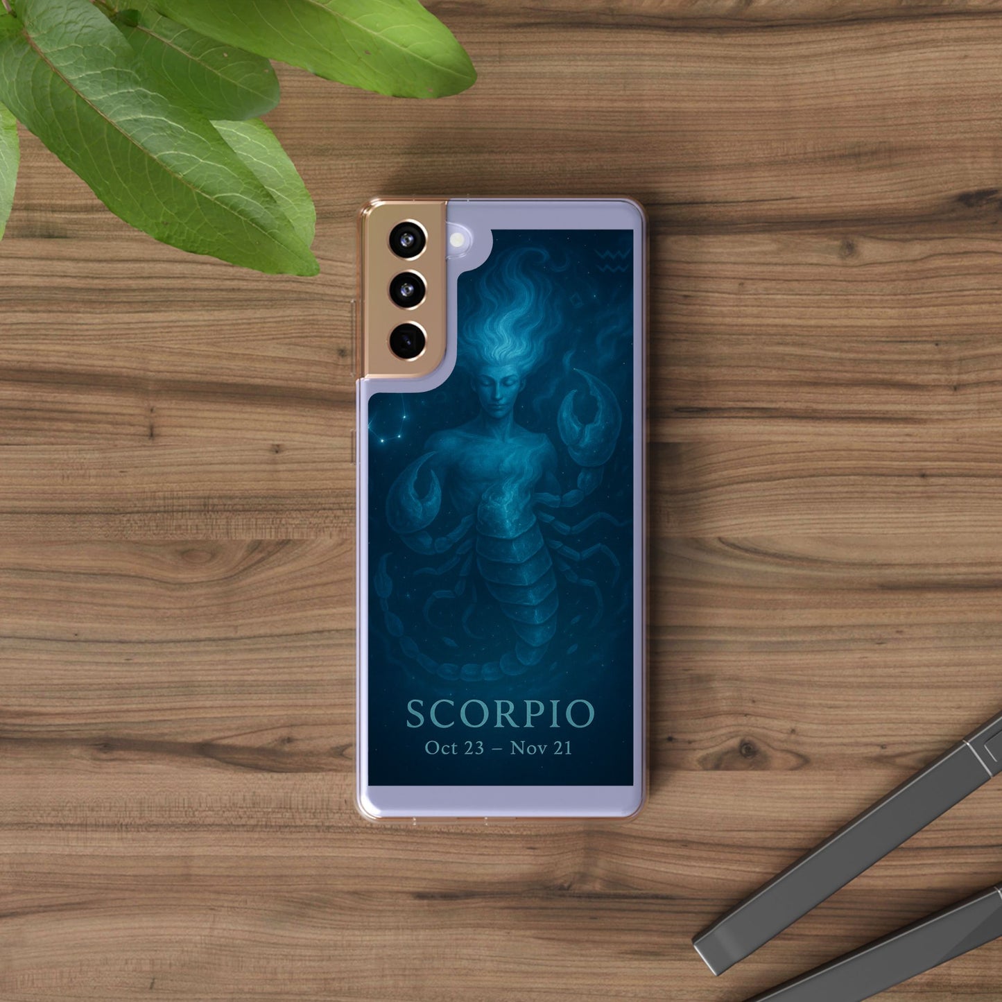 Scorpio Zodiac Clear Phone Case — Oct 23–Nov 21 Astrological Design
