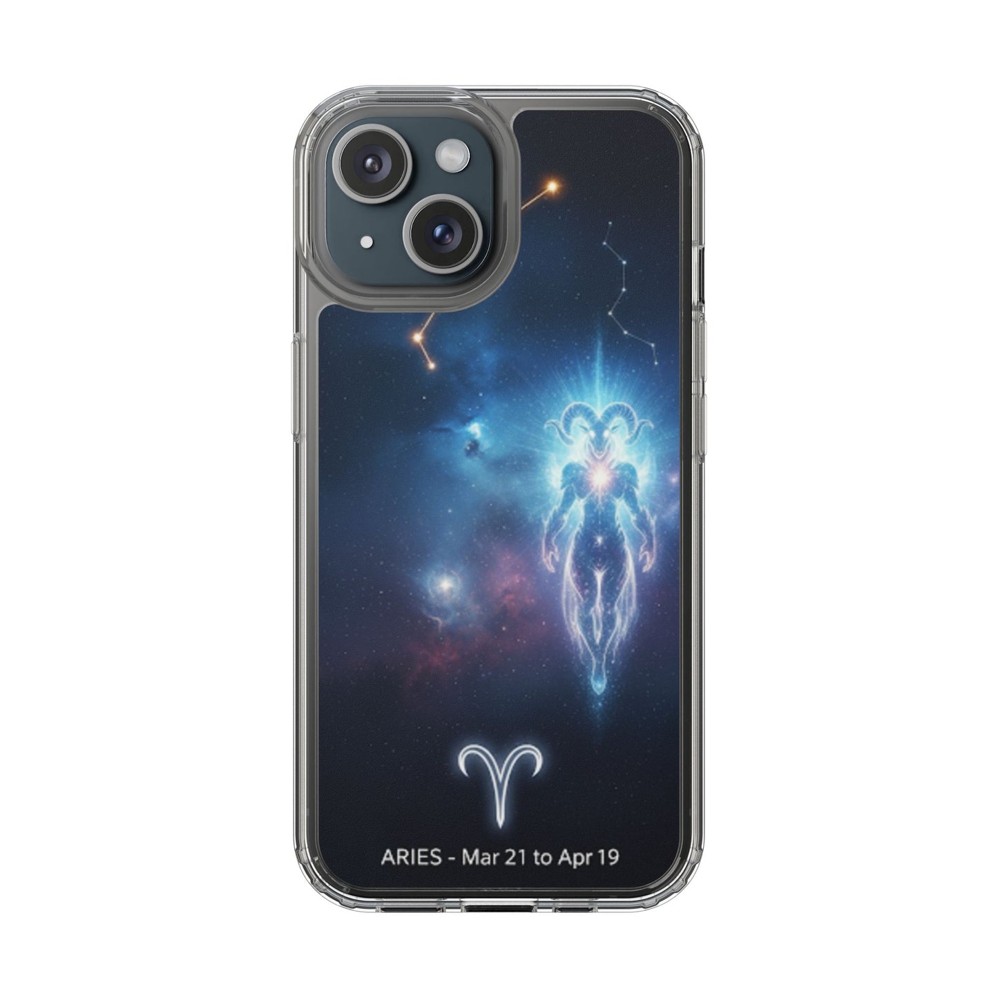 Aries Astrology Clear Phone Case — Impact‑Resistant Zodiac Design