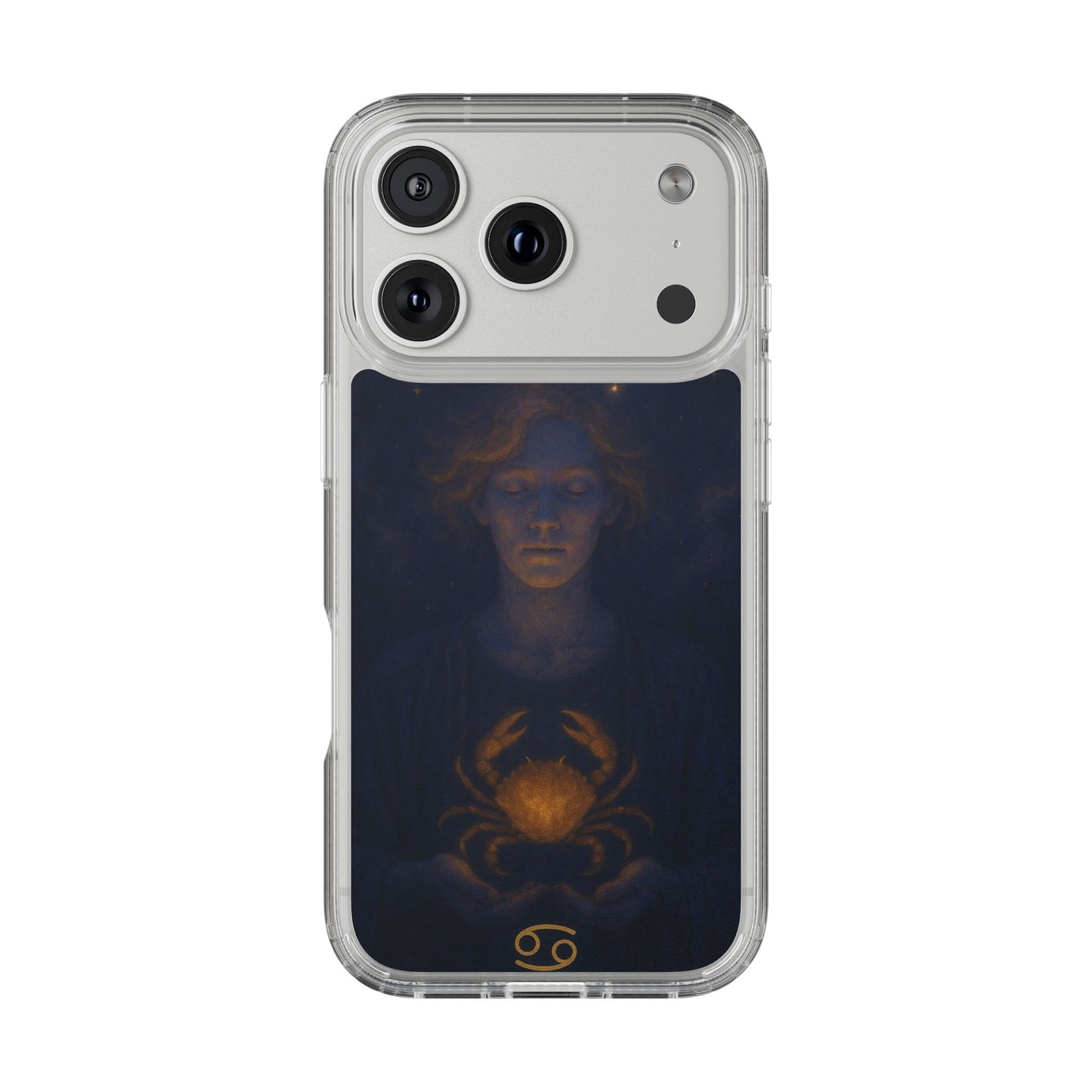 Cancer Zodiac Clear Phone Case — June 21–July 22 Crab Constellation Design