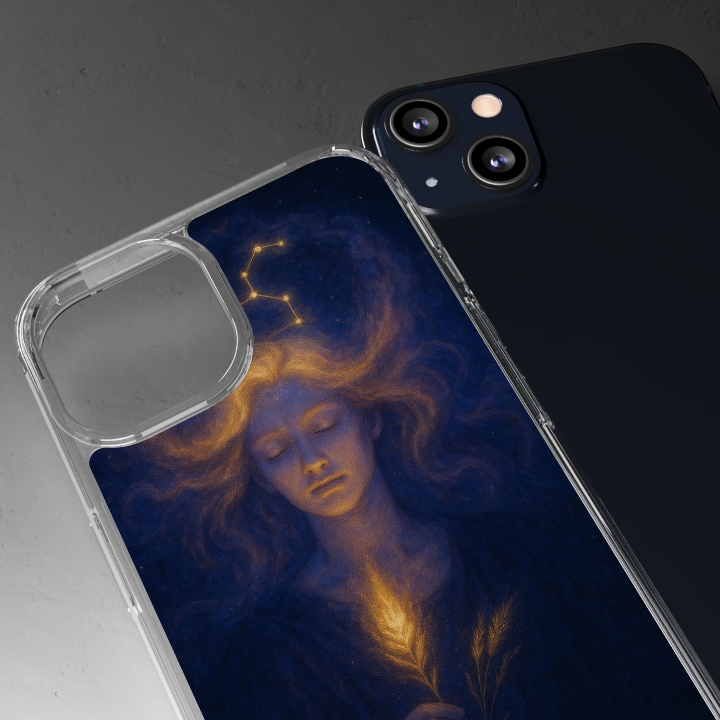 Leo Zodiac Clear Phone Case — Mystical Constellation Design (July 23–Aug 22)