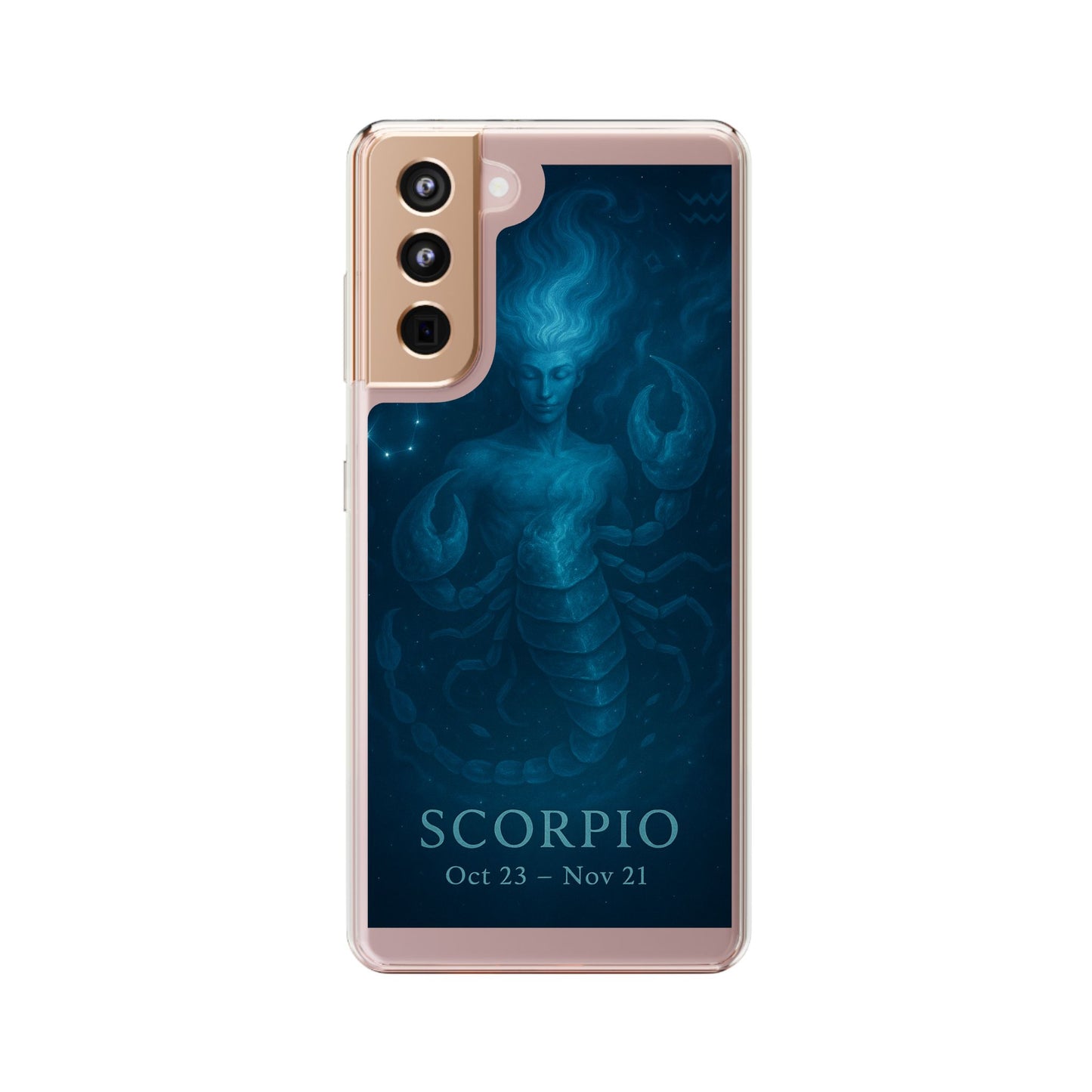 Scorpio Zodiac Clear Phone Case — Oct 23–Nov 21 Astrological Design