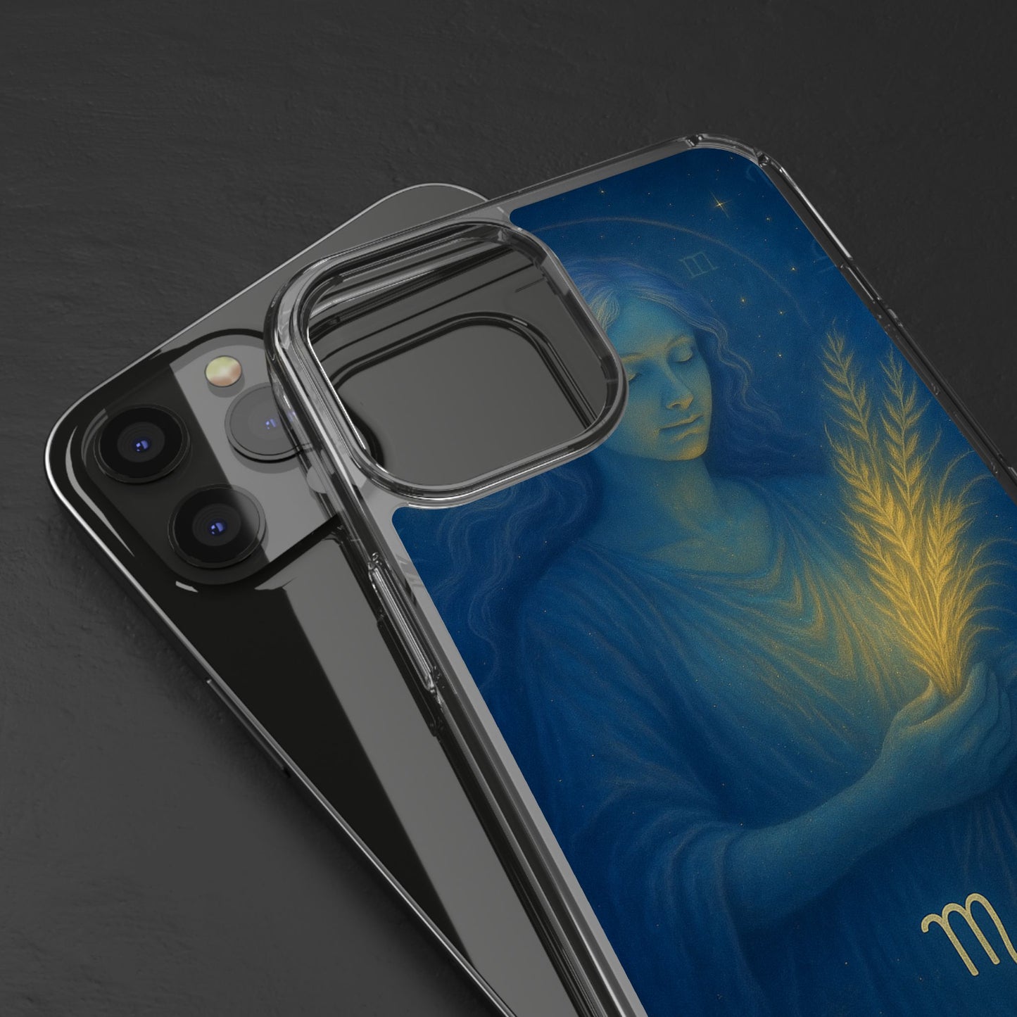 Virgo Zodiac Clear Phone Case — August 23–September 22 Celestial Design