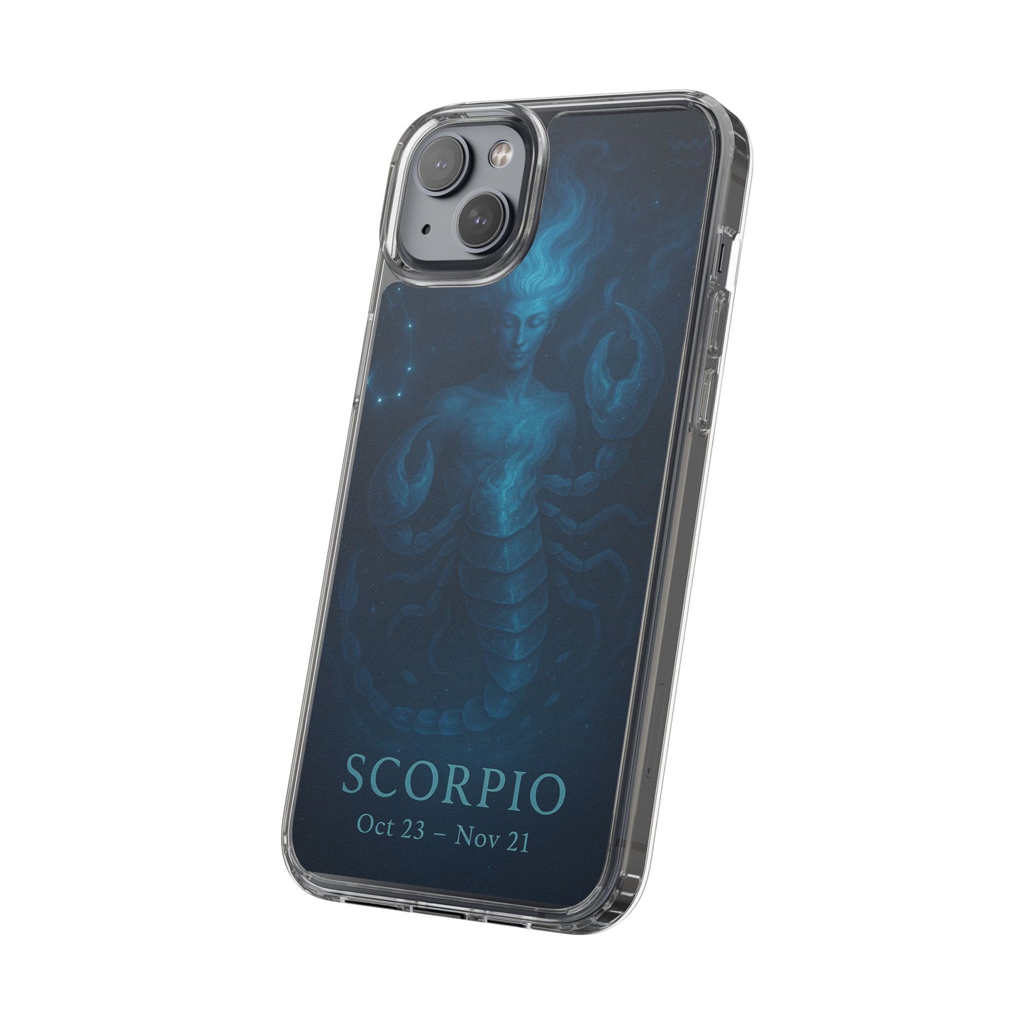 Scorpio Zodiac Clear Phone Case — Oct 23–Nov 21 Astrological Design