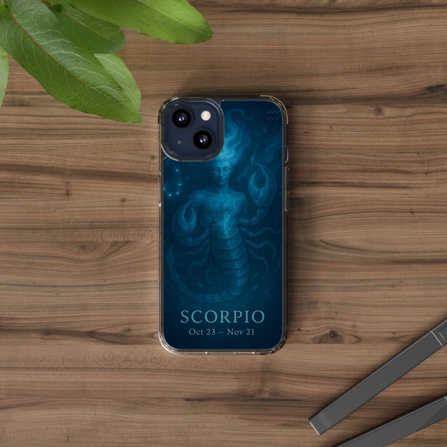 Scorpio Zodiac Clear Phone Case — Oct 23–Nov 21 Astrological Design